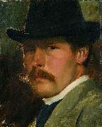 Paul Raud, Self-Portrait with a Hat